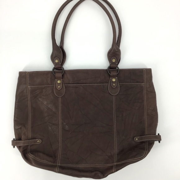 J Jill Brown Textured Embossed Leather Tote - Picture 5 of 16